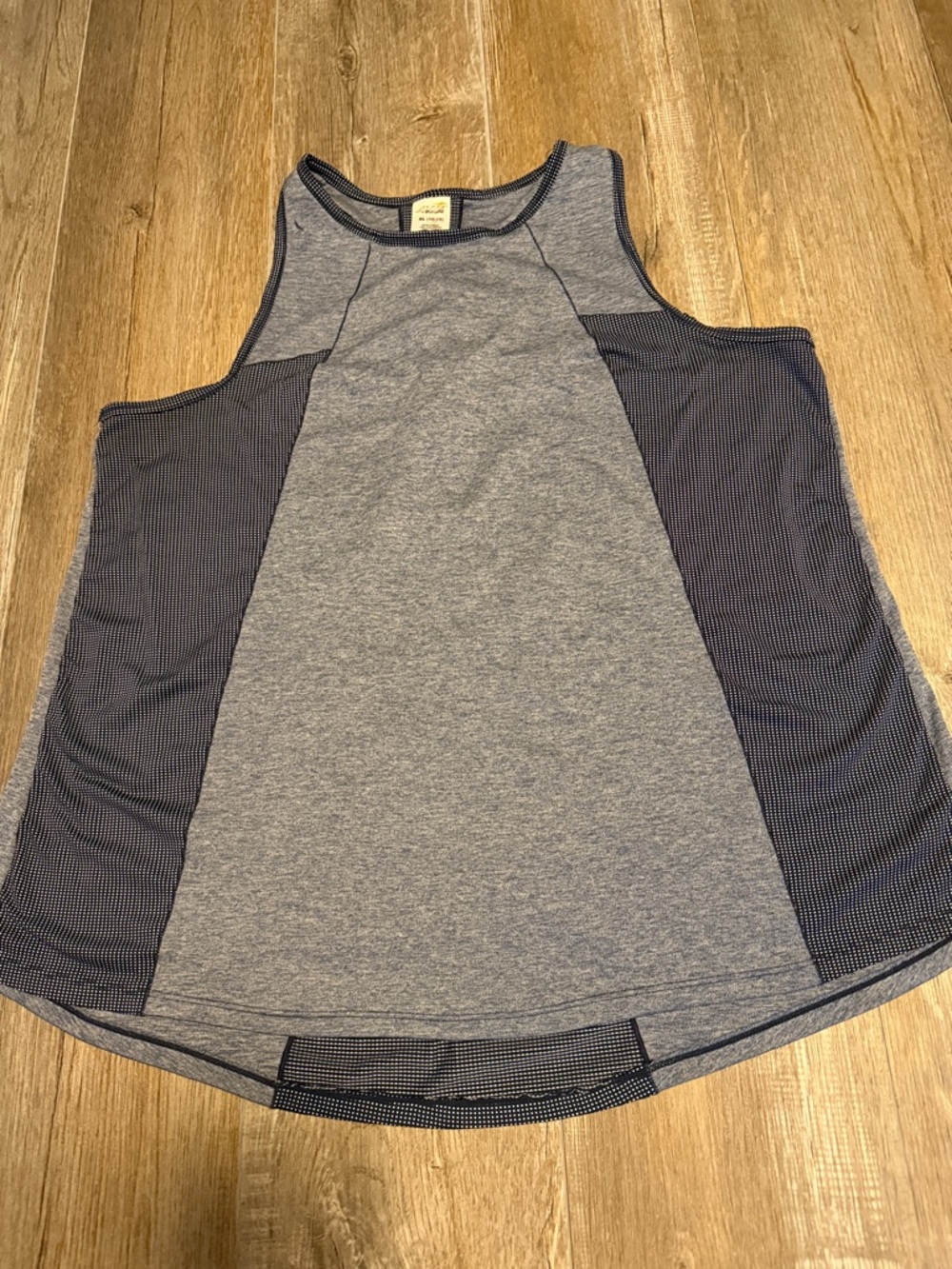 Avia Heather Blue Tank with Navy Side Panels